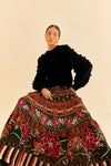 Multicolor Ainika Floral Garden Tiered Maxi Skirt, / Xs