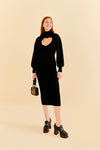 High-Neck Winter Long Sleeves Dress