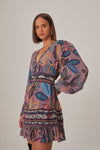 Belted General Print Fall Winter Dress by Farm Rio Active