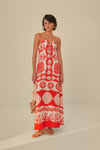 General Print Sweetheart Maxi Dress