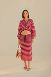 Colorful Stripes Crochet Skirt, Colorful Stripes / Xxs