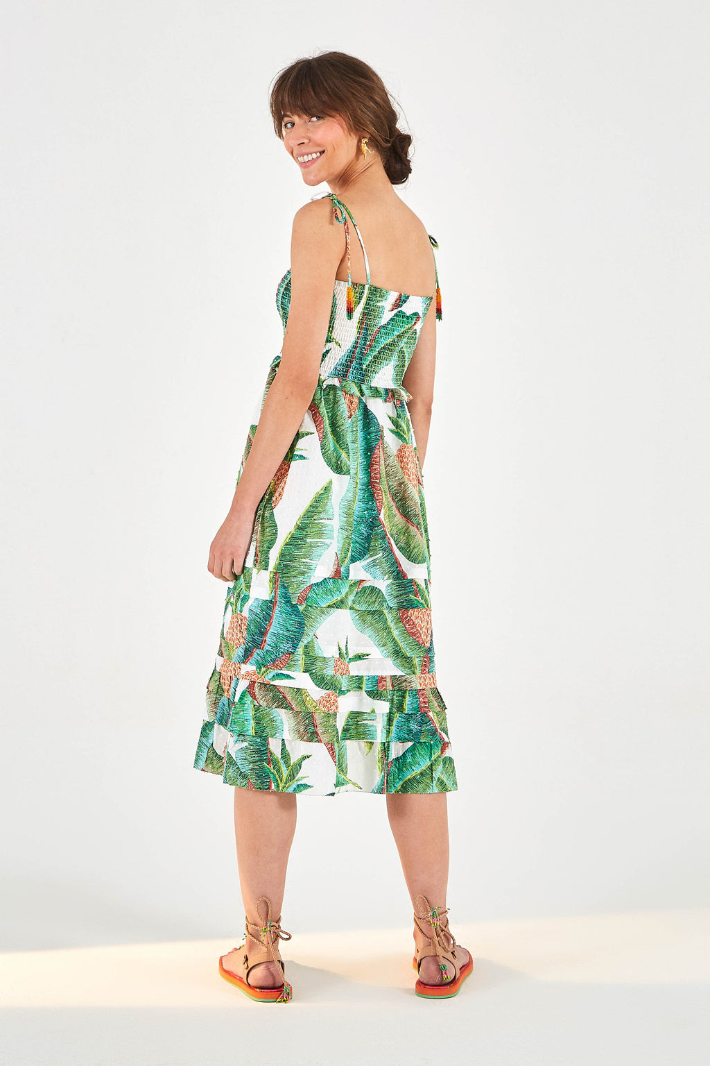 palm midi dress