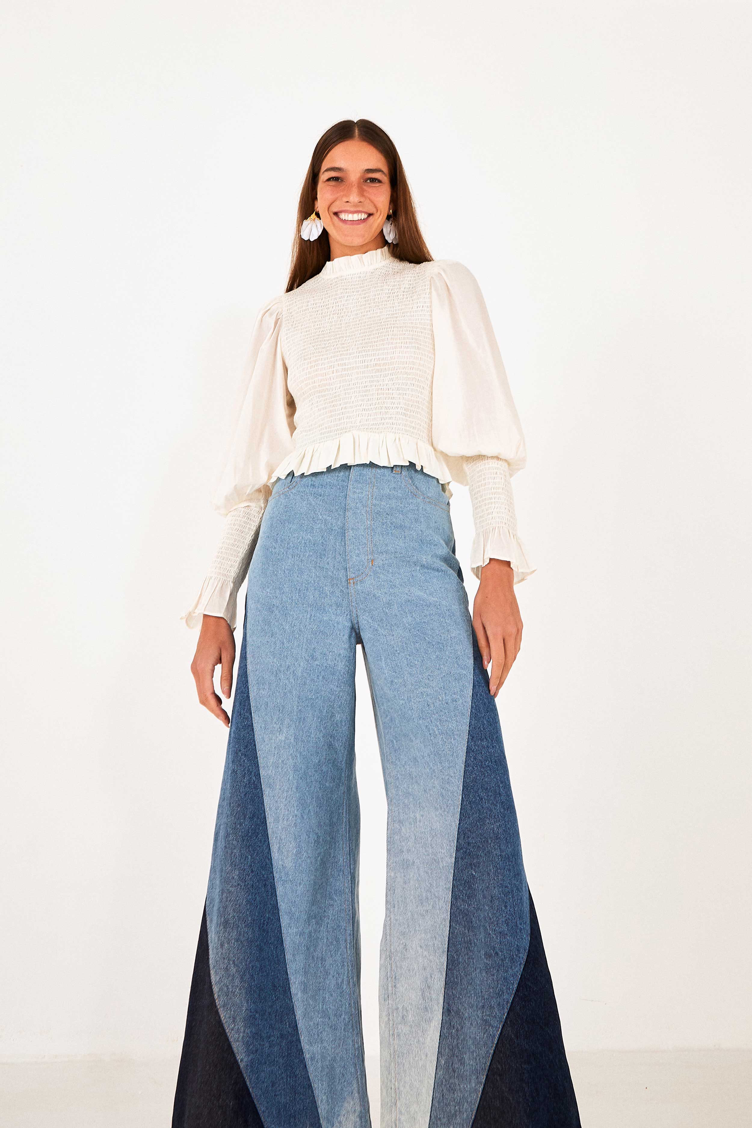 Patched Denim Pants – FARM Rio