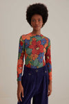 Black Stitched Flowers Organic Cotton Bodysuit, / Xxs