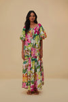 Drawstring Off the Shoulder Floral Print Evening Dress/Maxi Dress