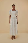 Off-white 3d Flower Midi Skirt, Off-white / Xxs