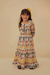 Girls General Print Dress With Ruffles