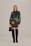 General Print Sweater Fall Winter Dress