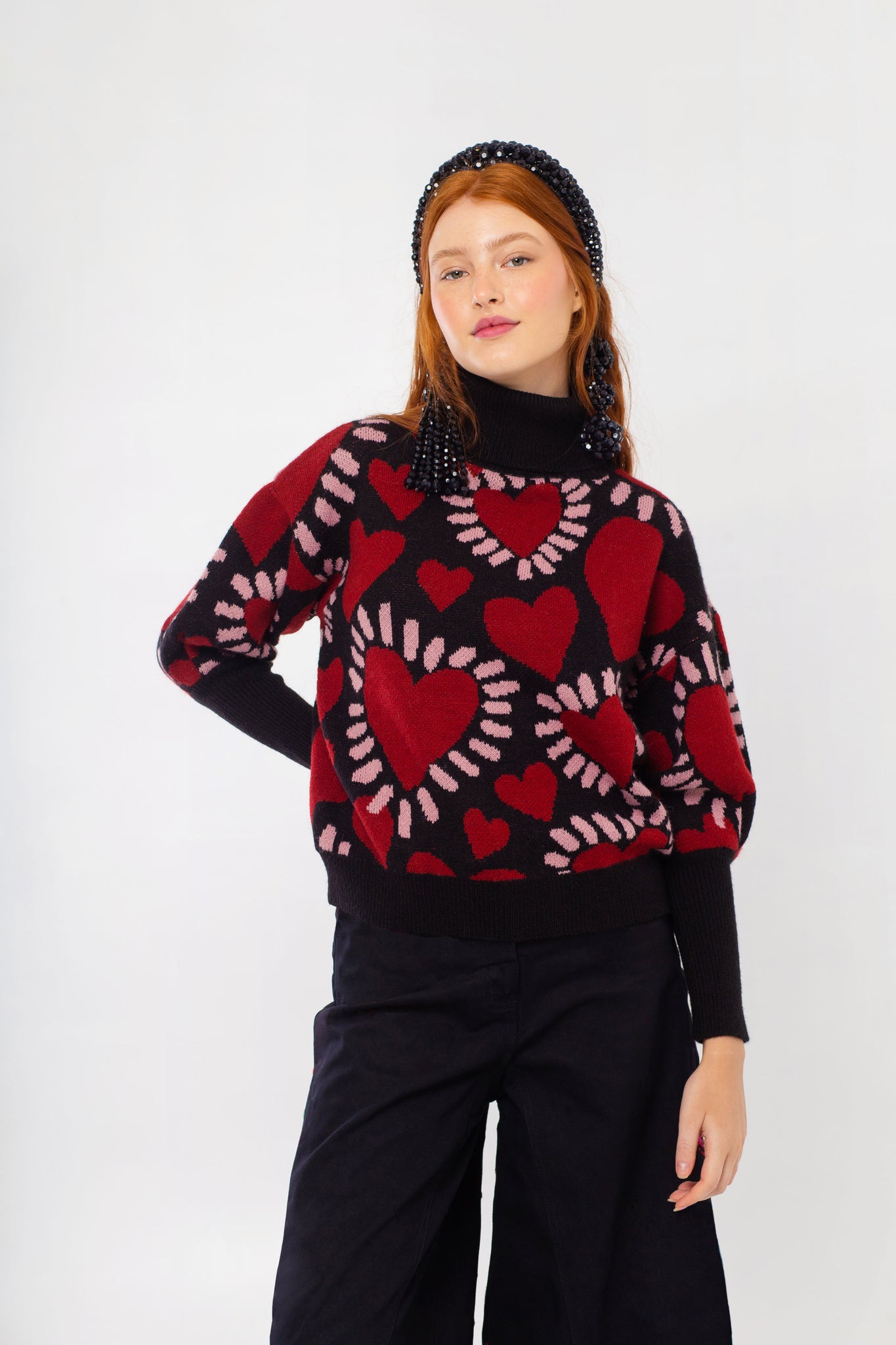 FARM RIO HEARTS SWEATER