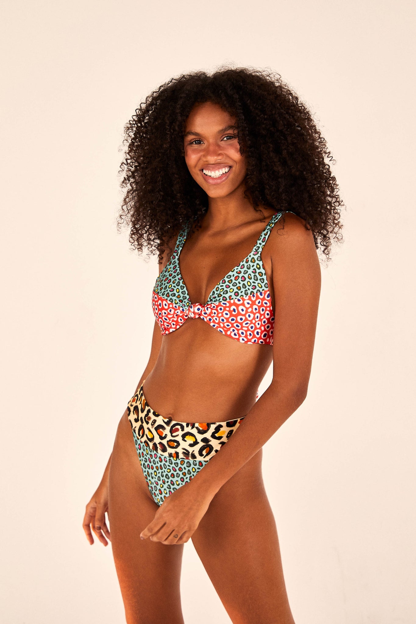 Farm Rio Leopard Patch Hot Pants In Multi