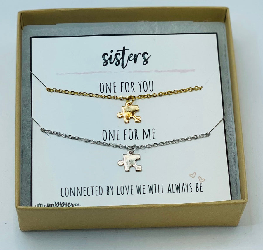 Buy Friendship Necklace, Sister Necklaces, Best Friend Necklace for 2,  Puzzle Necklace, Bff Necklace, Resin Jewelry Online in India - Etsy