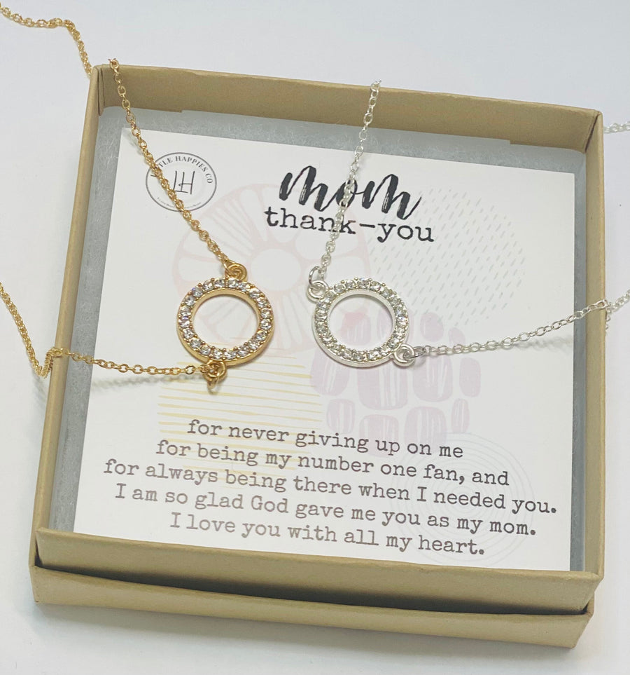 Mother and Son Necklace, Mom Gift, Mother's Day Gift from Son, Birthday Gift, Christmas Gift, Jewelry for Mom, Two Toned Box