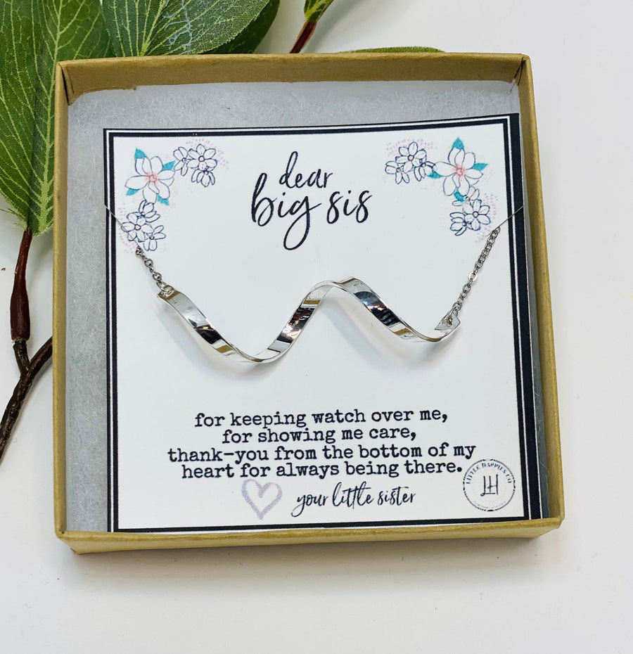 Sister Necklace €“ Gift To Sister €“ I Smile Because You Are My Little –  Rakva