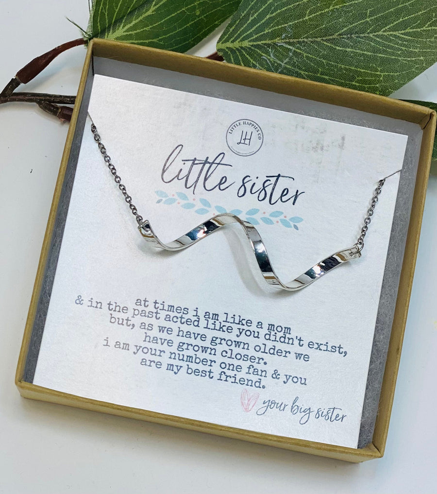 Set of Two Sterling Silver Big Sister Little Sister Necklace,big Sis Lil  Sis Necklace,big Sis Lil Sis Jewelry,big Sister Lil Sister Necklace - Etsy