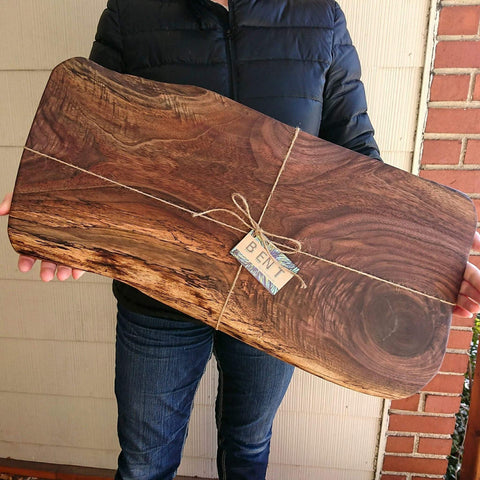 natural wood serving board