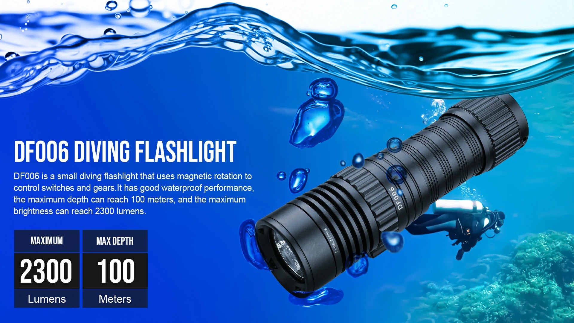 TrustFire DF006 Diving Flashlight 2300 lumens