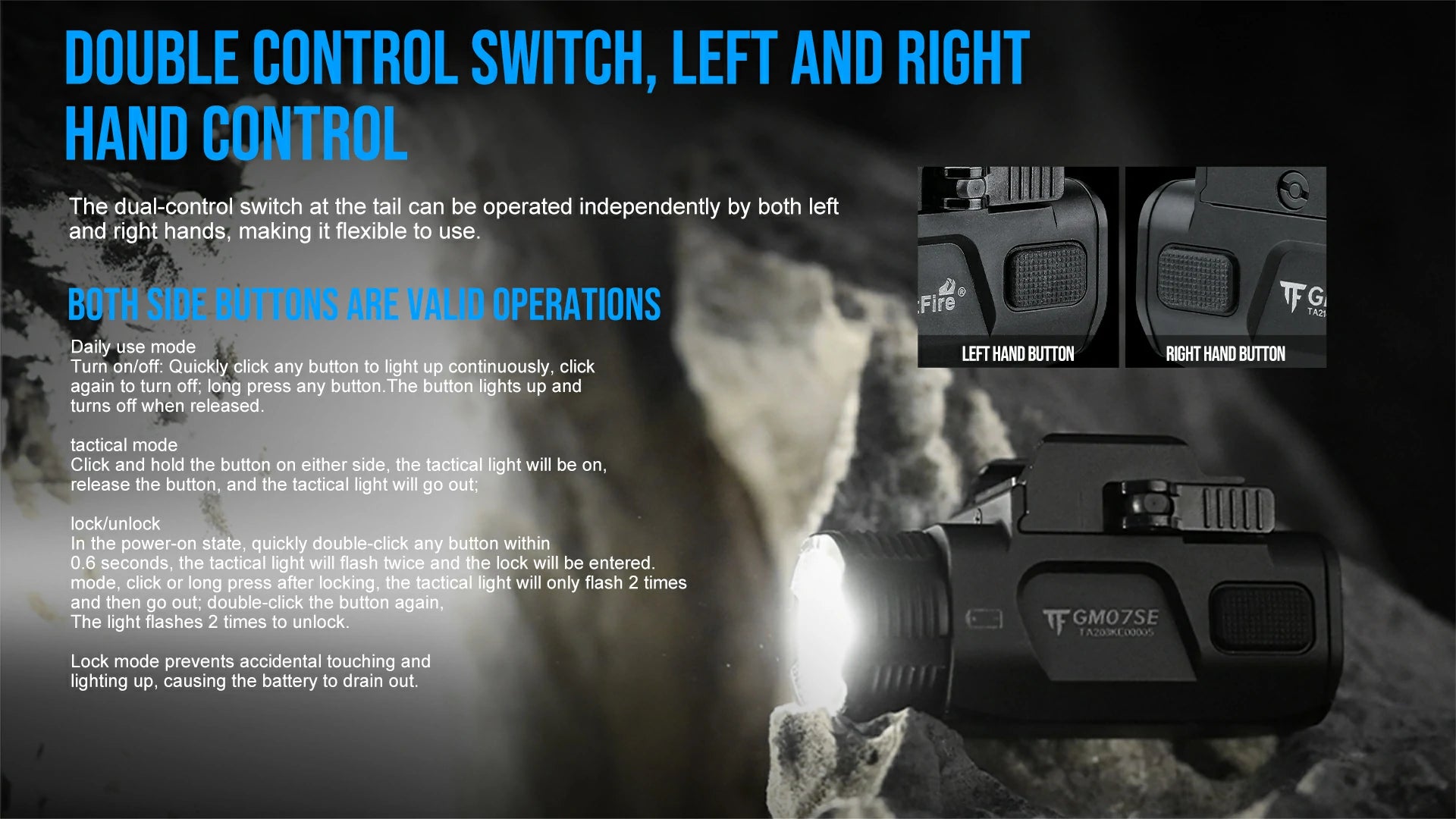 TrustFire GM07SE Tactical Light 1050 Lumens