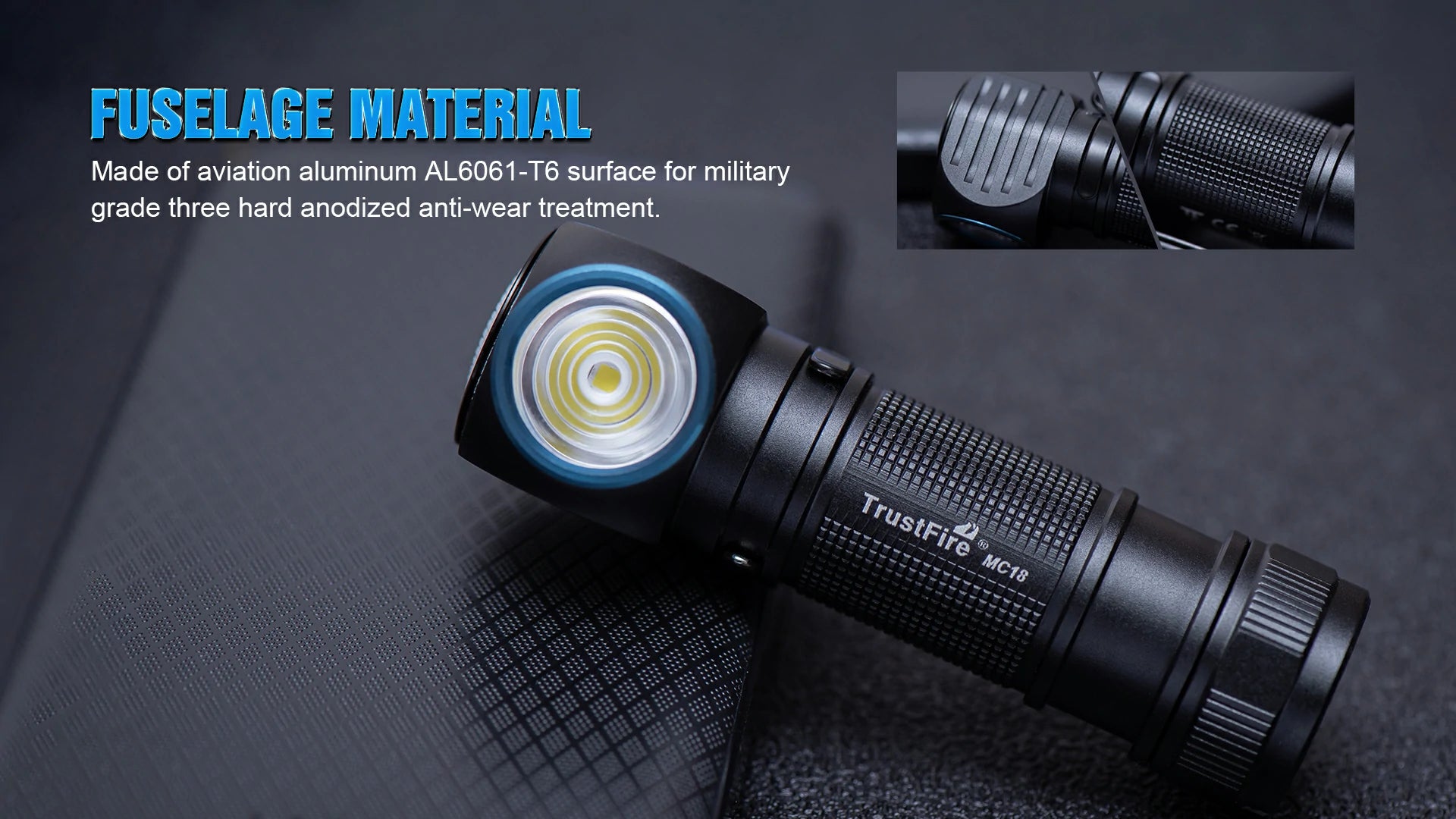 TrustFire MC18 Rechargeable Headlamp & Right Angle Flashlight