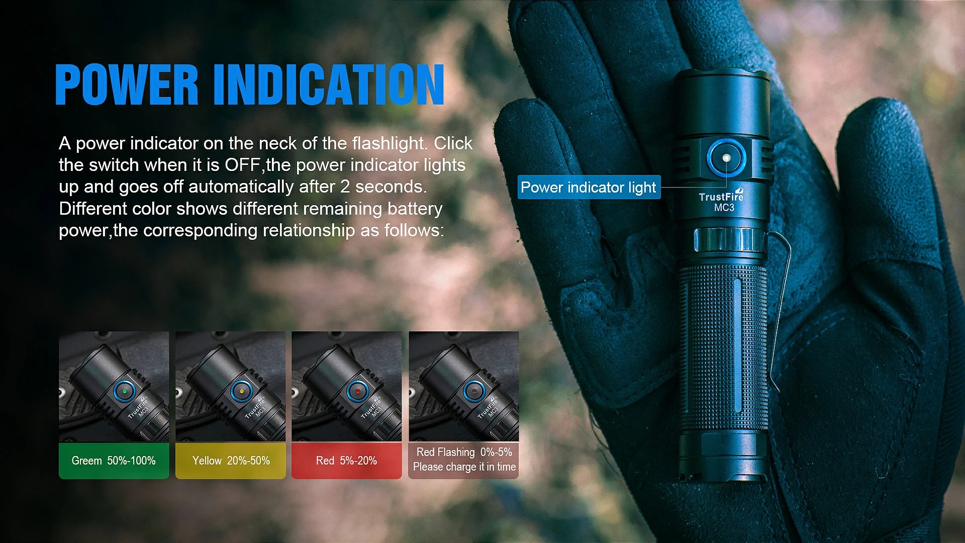 TrustFire MC3 EDC Flashlight 2500 lumens