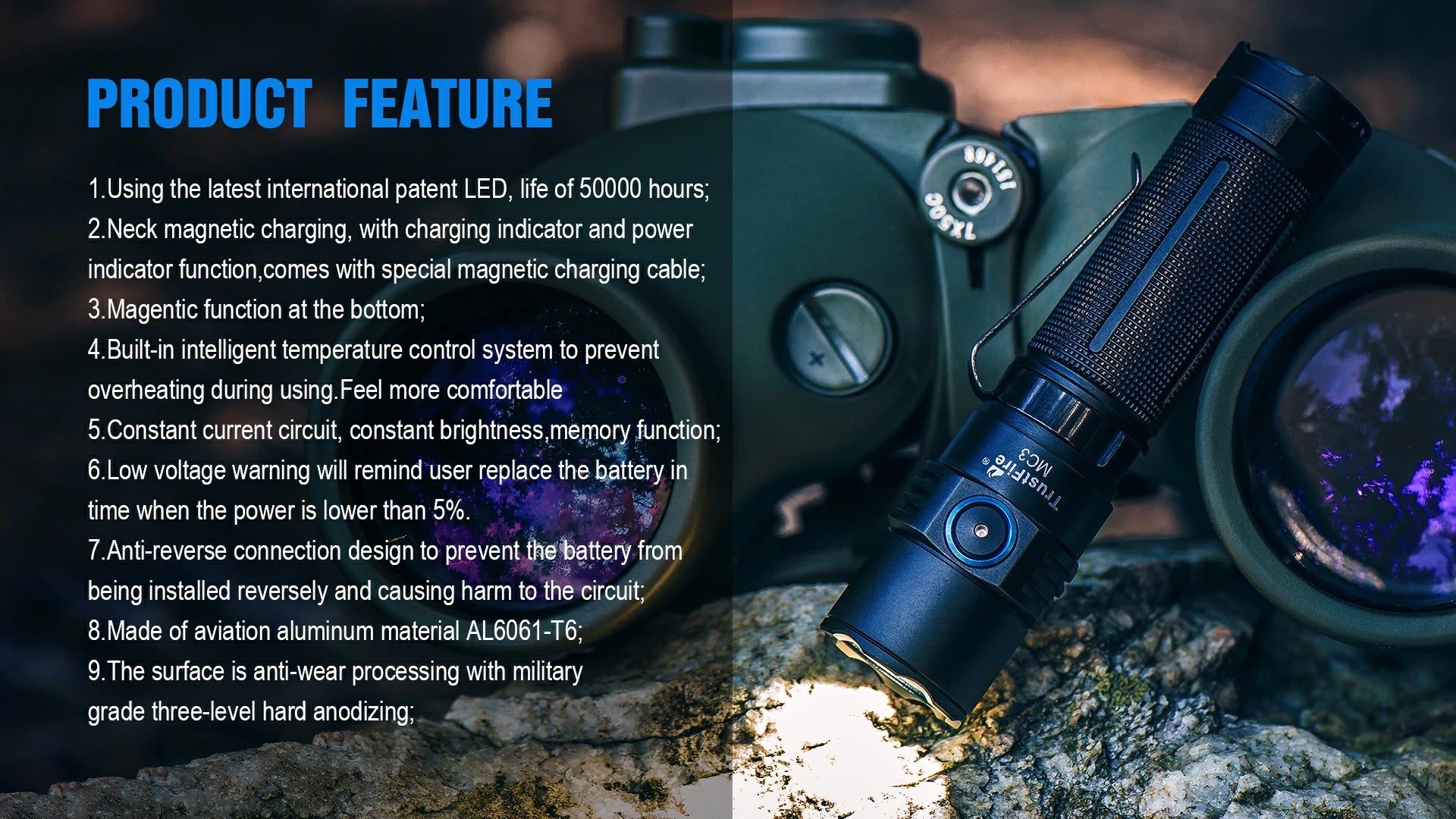 TrustFire MC3 EDC Flashlight 2500 lumens