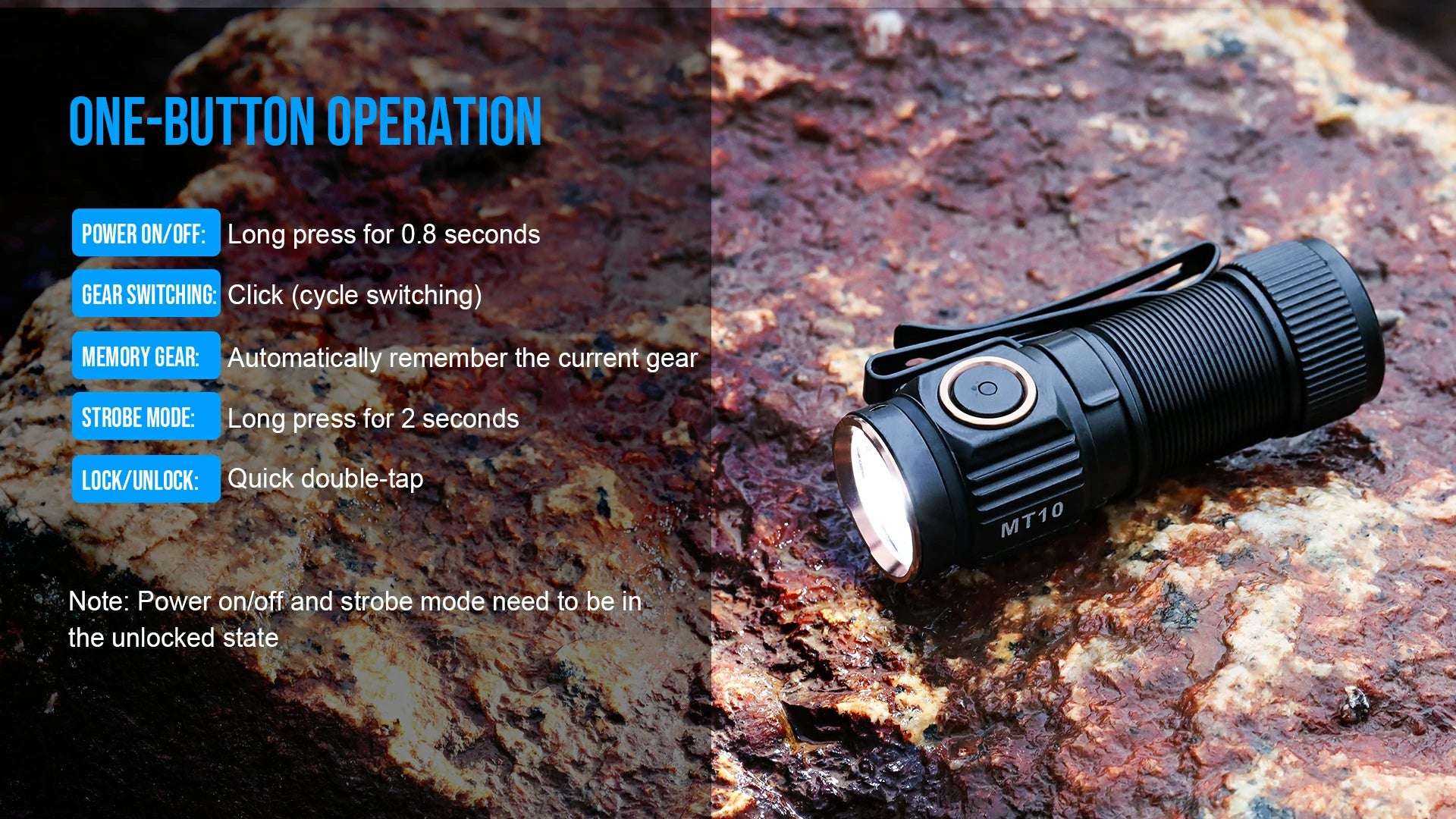 TrustFire MT10 EDC Flashlight 1000 Lumens