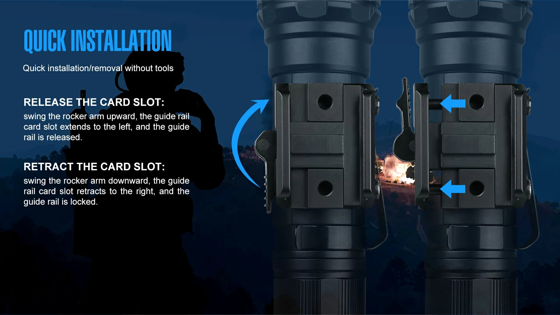 TrustFire R8 1700Lumen Rail Mount Tactical Flashlight