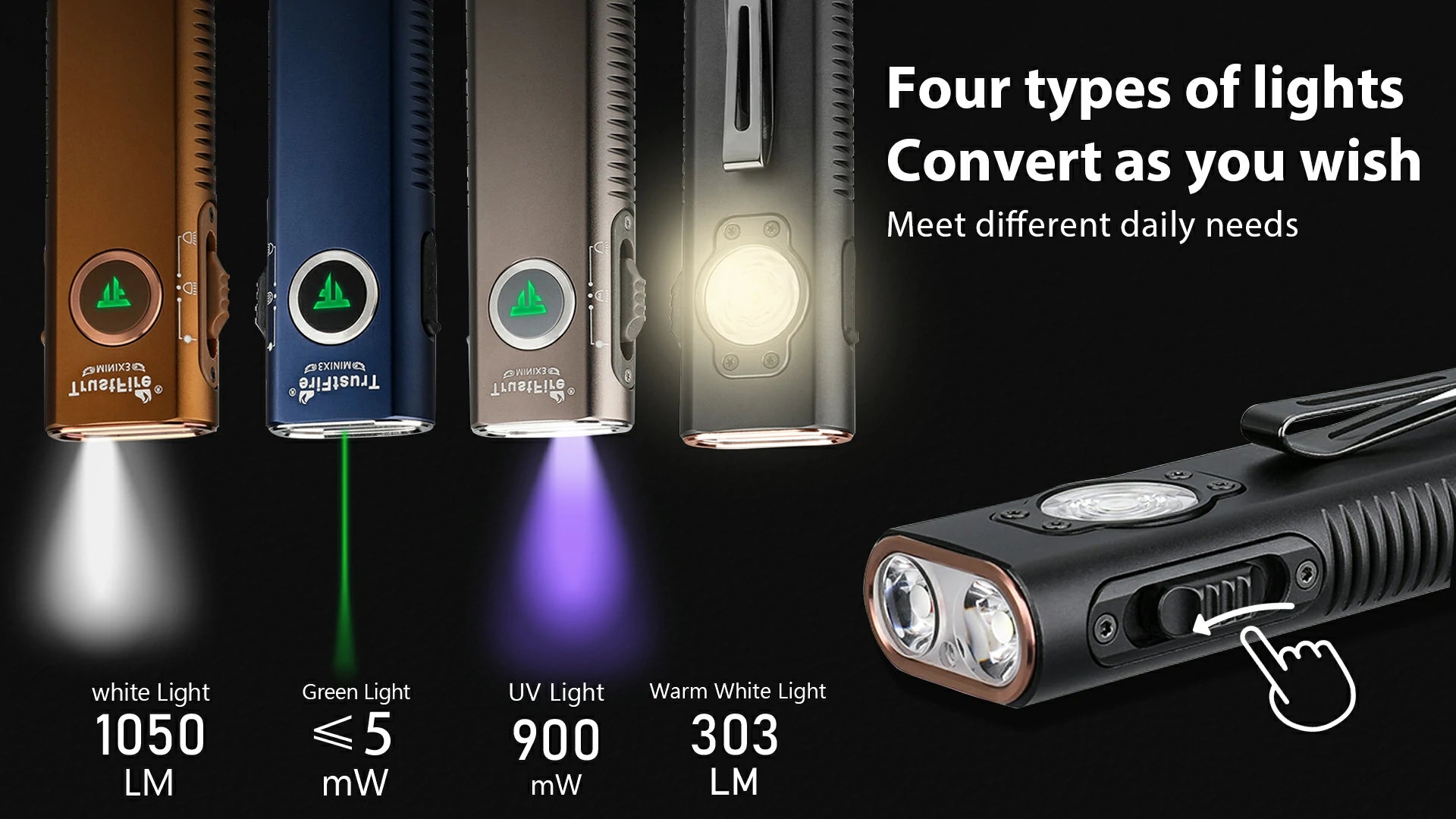 TrustFire Mini X3 Best EDC Flashlight