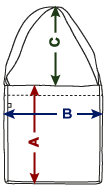 aeasuring points on the shoulder bag for information - art by life