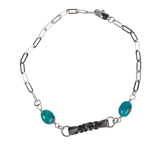 Stainless Steel Chain Labradorite Choker