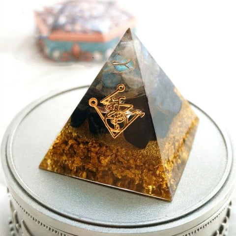 Protective Obsidian Orgone Pyramid