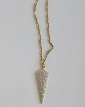 Load image into Gallery viewer, Pave Diamond Arrowhead Necklace - Clip Chain