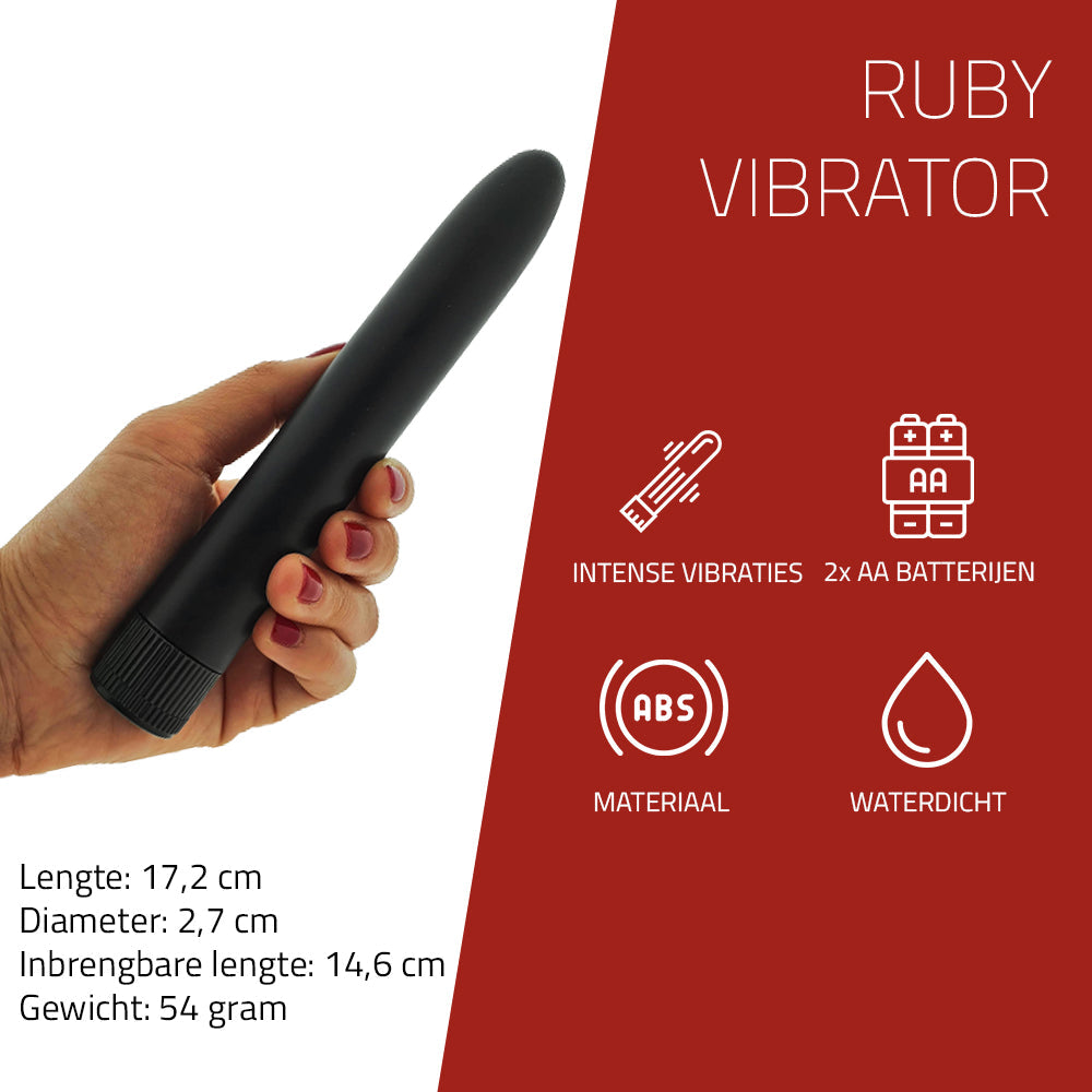 Image of Ruby Klassieke Vibrator 17 cm 