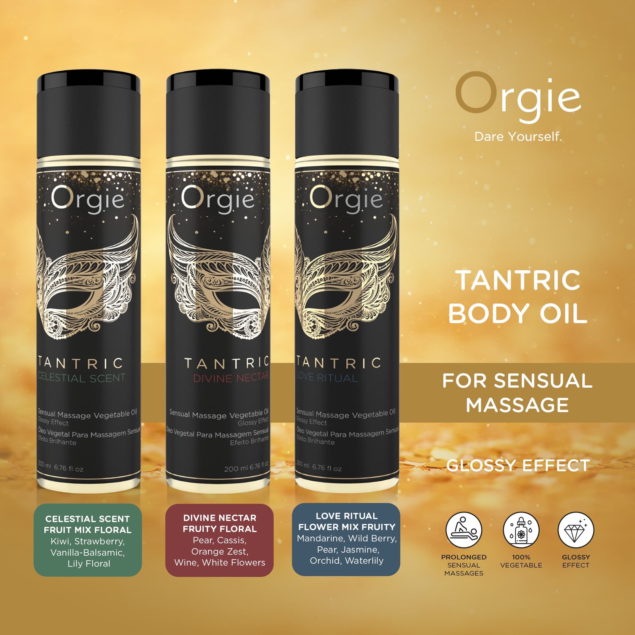 Image of Orgie Tantric Sensuele Massage Olie 200 ml Amor