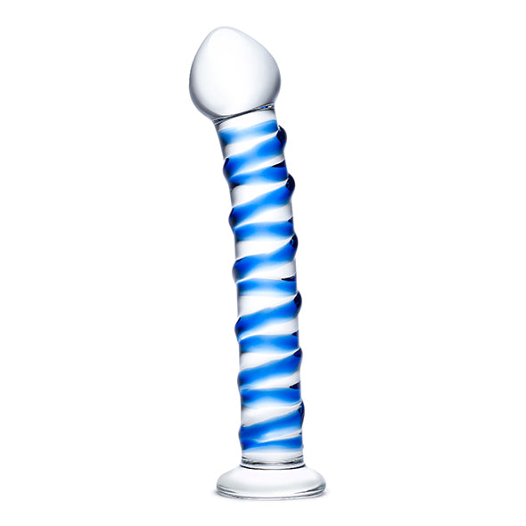 Image of Glas Blue Spiral Glazen Dildo