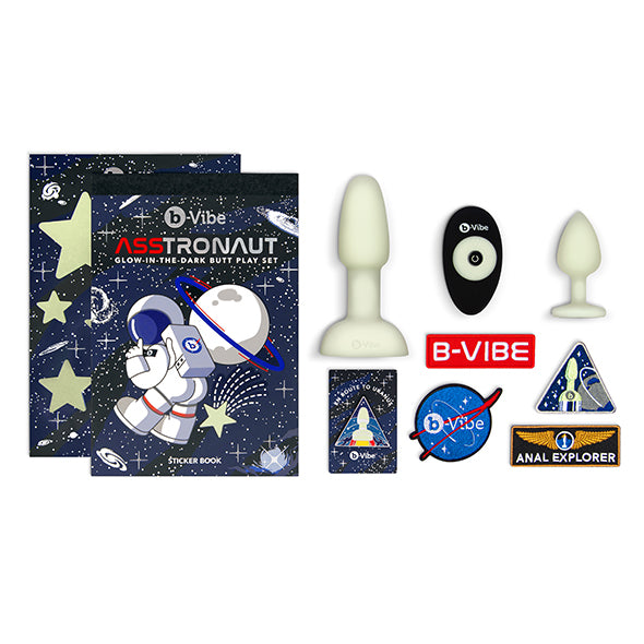 Image of B-Vibe ASStronaut Glow-in-the-Dark Butt Play Set 