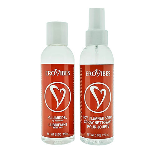 Image of Erovibes Glijmiddel Op Waterbasis 150 ml + GRATIS Toy Cleaner 