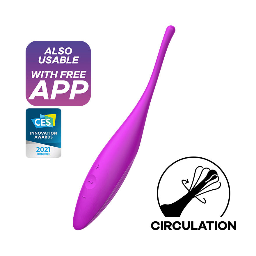 Image of Satisfyer Twirling Joy Tip Clitoris Vibrator Roos