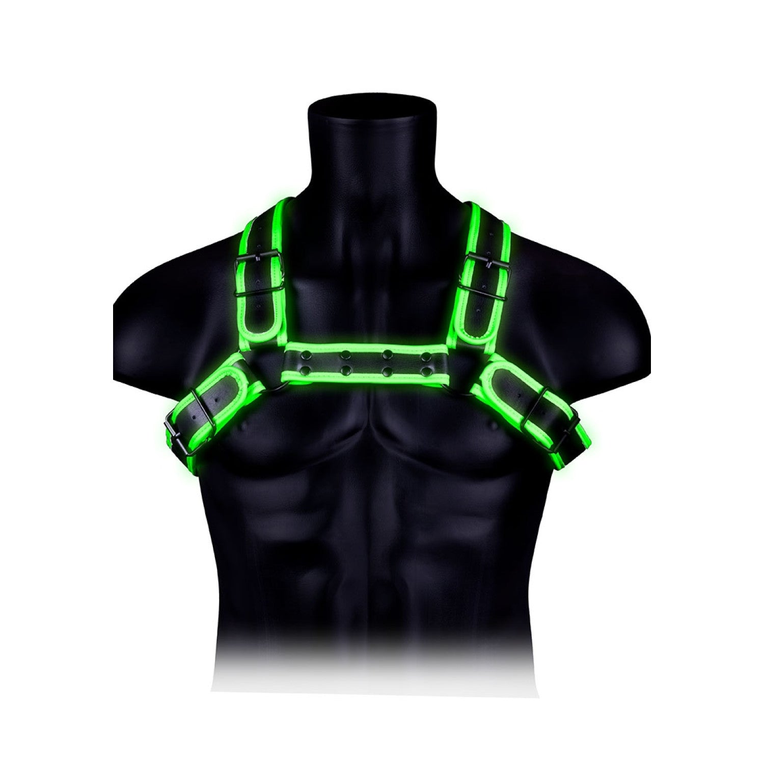 Image of Ouch! Glow in the Dark Bulldog Harnas met Gesp S/M