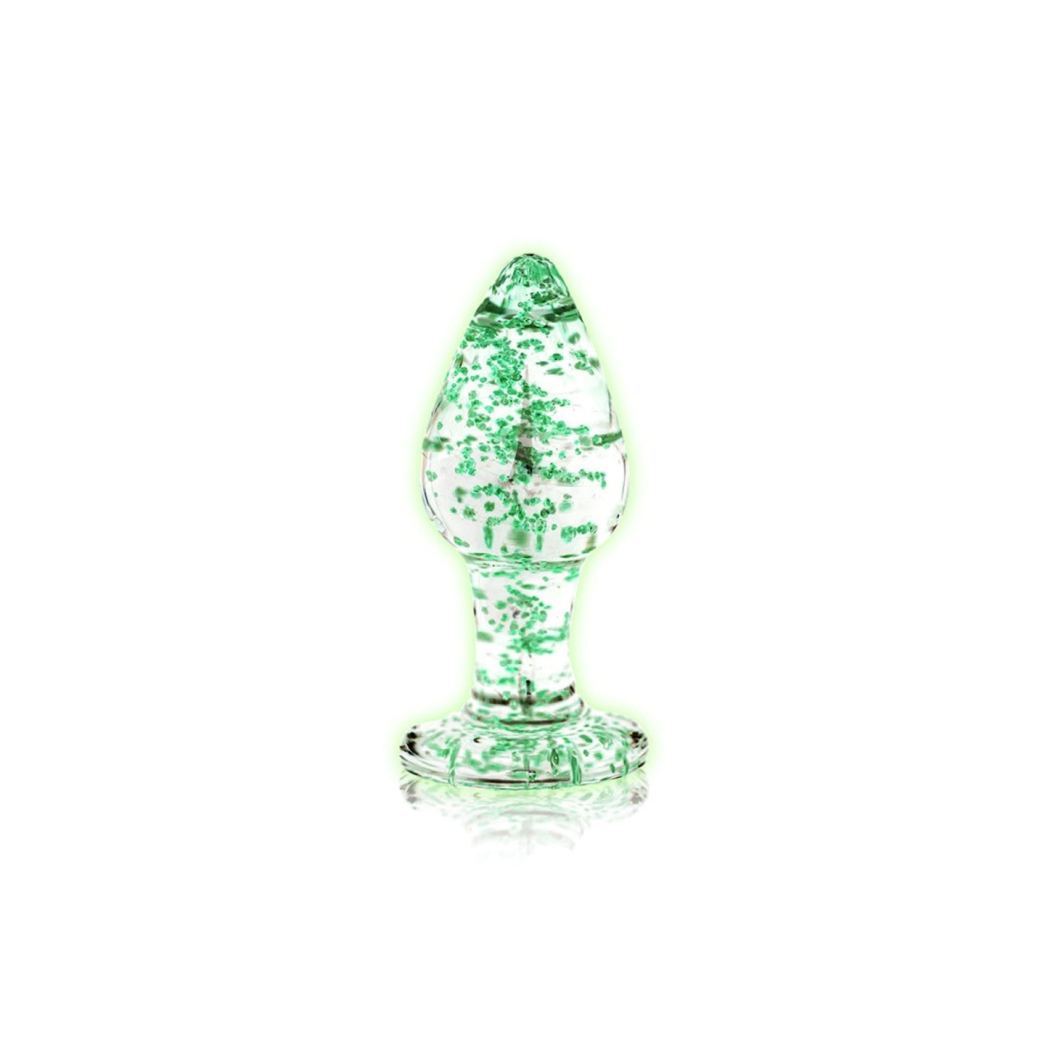 Image of Ouch! Glow in the Dark Glazen ButtPlug 9 Cm