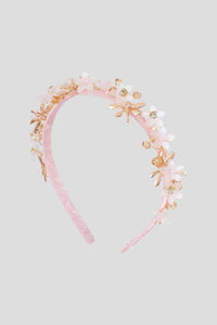 Headband with Flower Beads