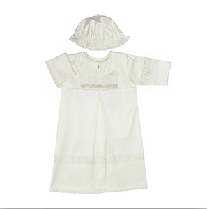 Baptismal and Christening Gown With Pearls
