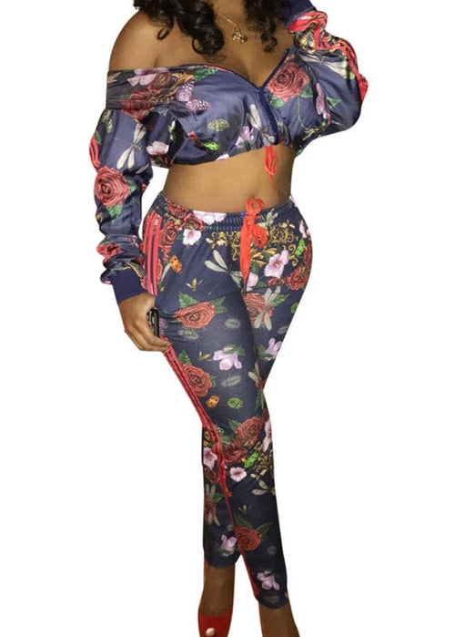 Paradise | two piece floral pant set