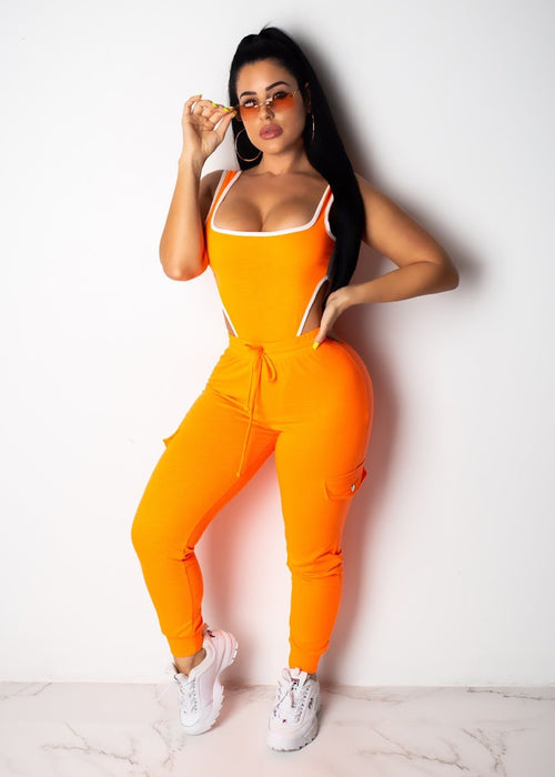 Showtime | two piece set (neon orange)