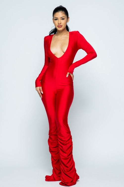 Sweet and Spicy | red bodycon jumpsuit