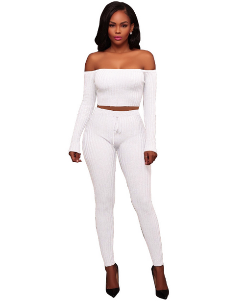 White Diamond | two piece knit set (white)