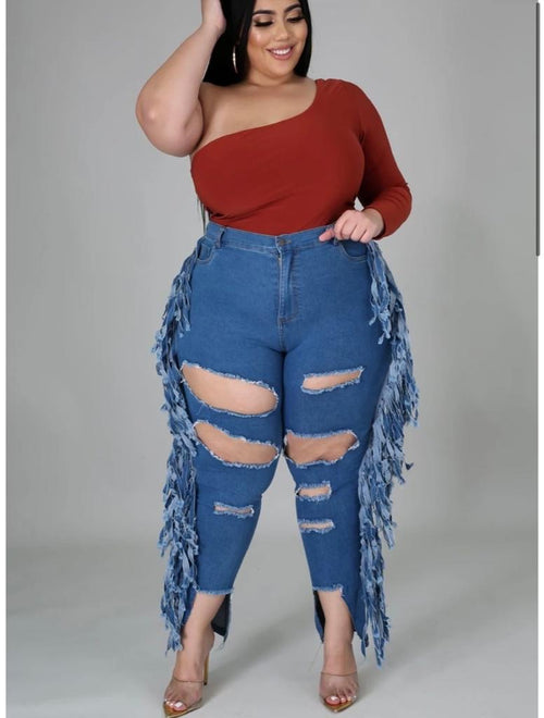 Making Moves | Plus size denim pants (medium wash)