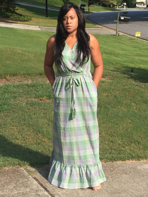 Around the World | tartan maxi dress