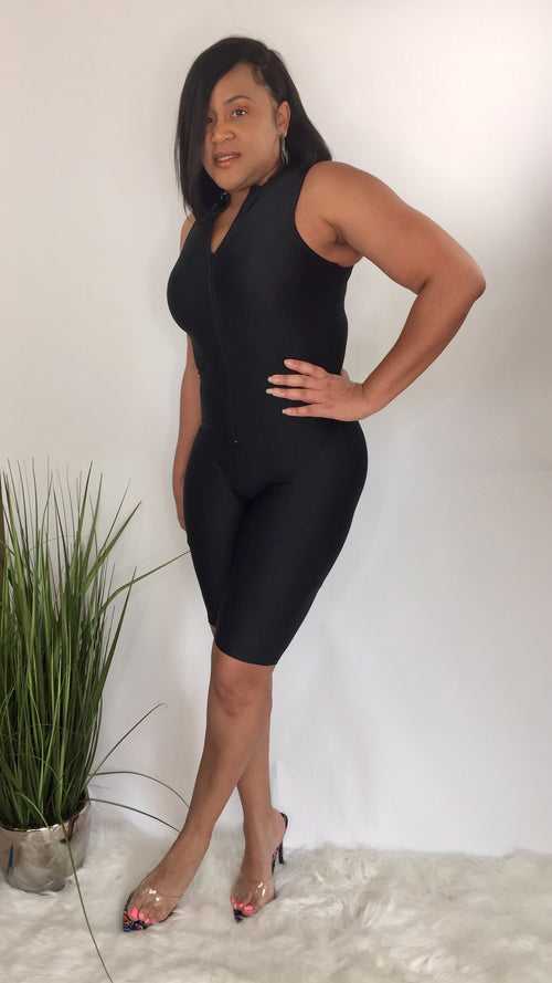 Haute Look | black bodycon romper