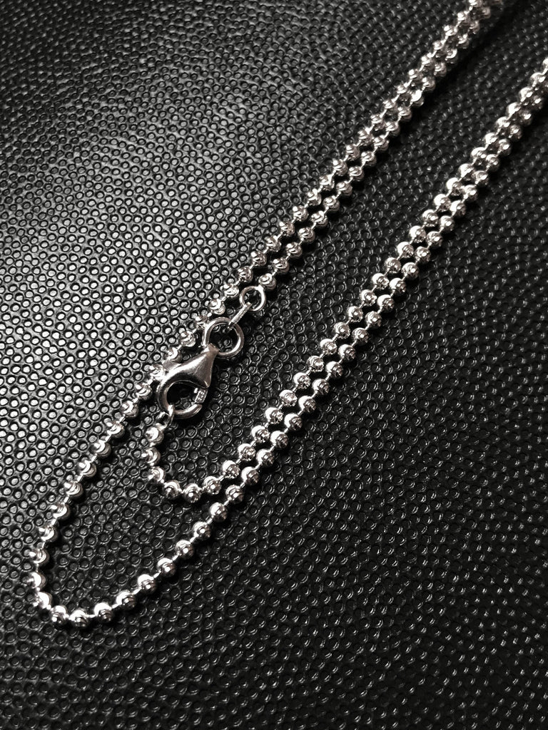 Beautiful N Unique Italian Sterling silver, Moon Cut Ball chain