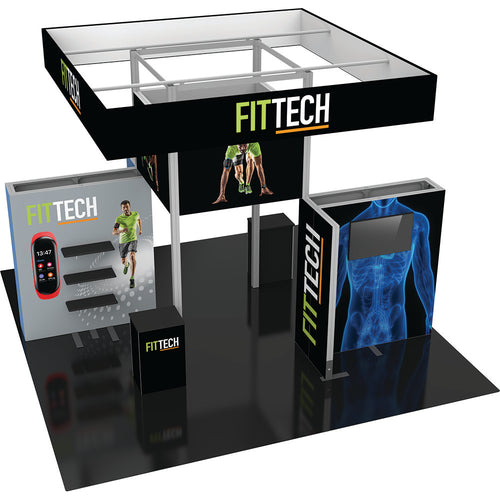 20X20 Trade Show Exhibit - Island Booth Hybrid Pro 23